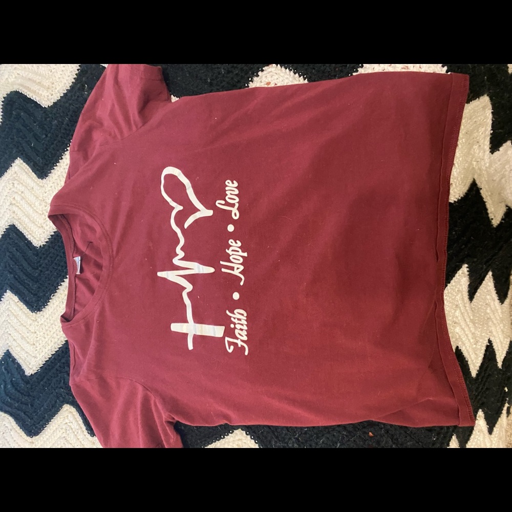 Faith, love, hope tee.